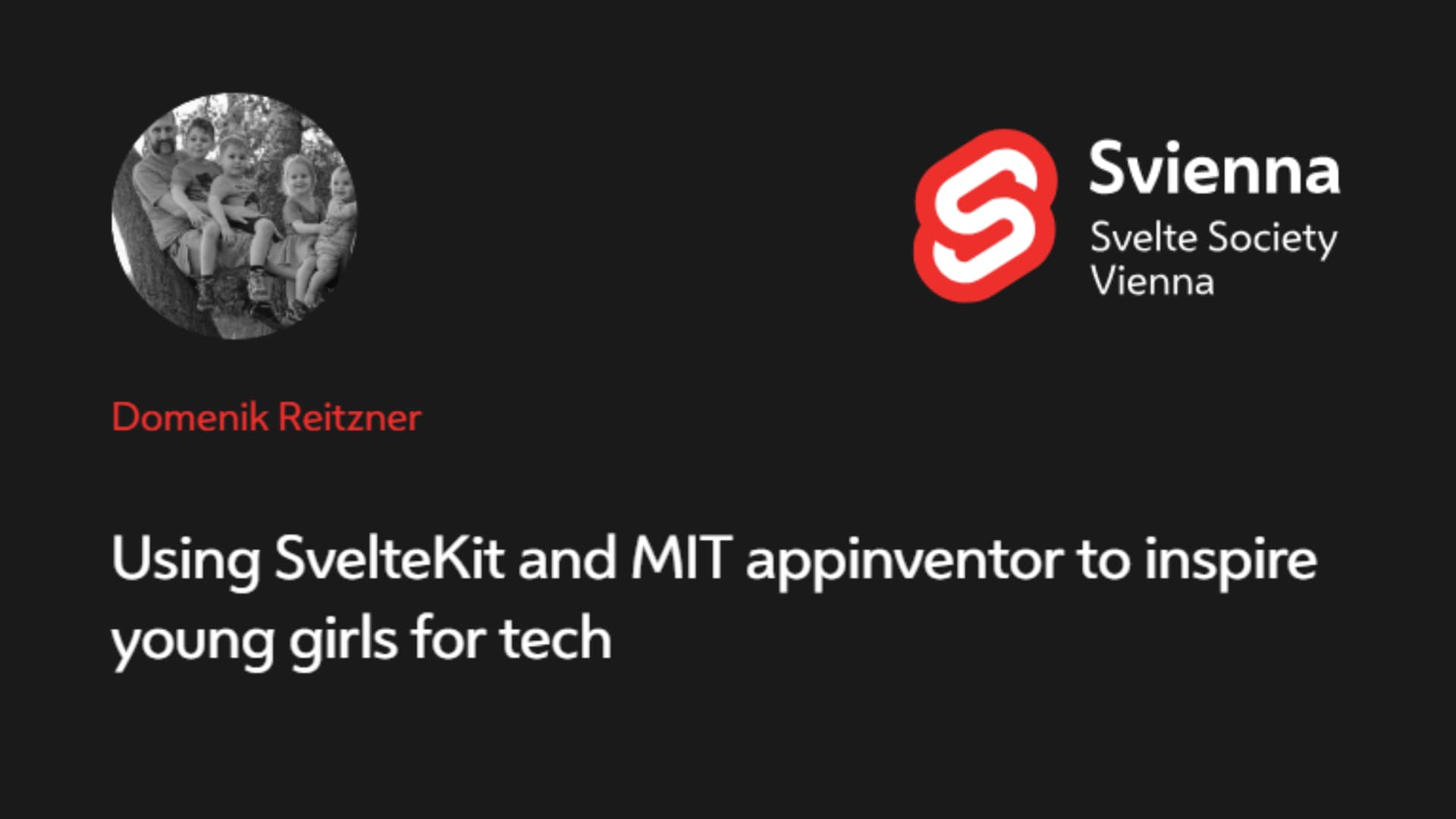header Using SvelteKit and MIT appinventor to inspire young girls for tech